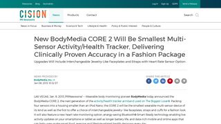 New BodyMedia CORE 2 Will Be Smallest Multi-Sensor Activity/Health ...