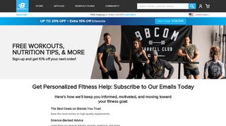 Bodybuilding.com Email Signup