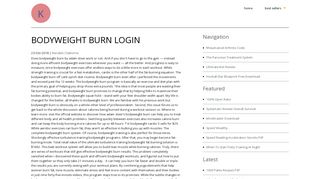 Bodyweight Burn Login - Bodyweight Burn - Kareergo.com