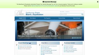 Board of Equalization – State of California