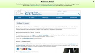 Make a Payment – California State Board of Equalization