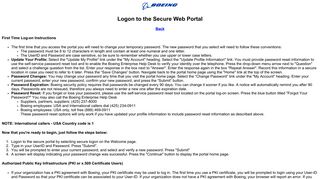 Secure Web Portal Login : Help - Boeing