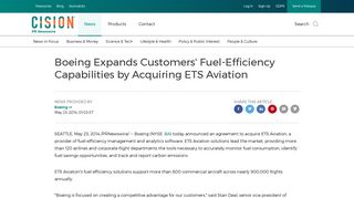 Boeing Expands Customers' Fuel-Efficiency Capabilities by Acquiring ...