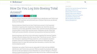 How Do You Log Into Boeing Total Access? | Reference.com