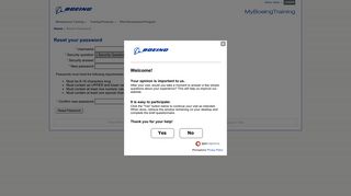 Reset your password - My Boeing Training