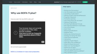 Bofa Help: Why use BOFA 11 plus? - Primary Online Tests | Bespoke ...