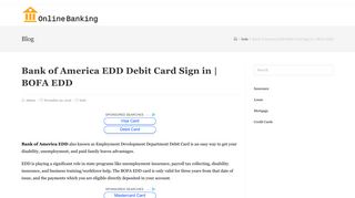 Bank of America EDD Debit Card Sign in | BOFA EDD |
