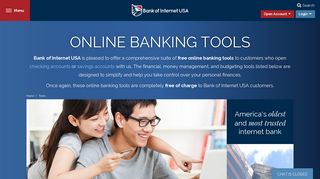 Online Banking, Financial, and Budgeting Tools | Bank of Internet USA