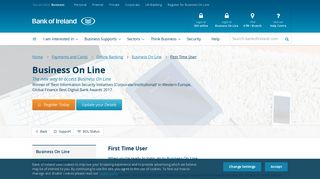 First Time User - Business On Line | Bank of Ireland