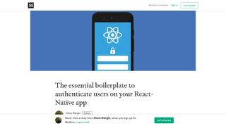 The essential boilerplate to authenticate users on your React-Native app