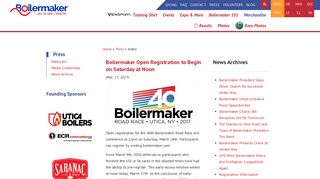 Boilermaker Open Registration to Begin on ... - Boilermaker 15K