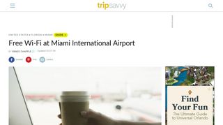 Free Wi-Fi at Miami International Airport - TripSavvy