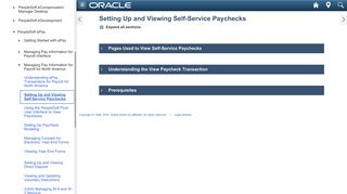 Setting Up and Viewing Self-Service Paychecks - Oracle Docs