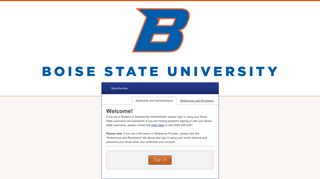Sign In - Boise State Scholarship Application