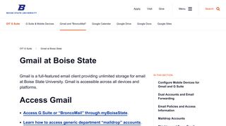 Gmail at Boise State University