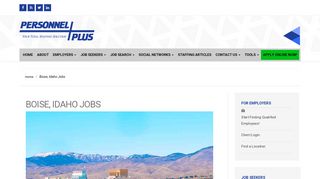 Boise, Idaho Jobs | Personnel Plus, Inc.