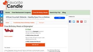 Free Birthday Meals-Bojangles - FavoriteCandle