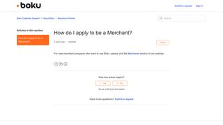 How do I apply to be a Merchant? – Boku Customer Support