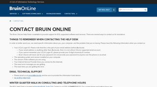 Contact Bruin OnLine | UCLA IT Services