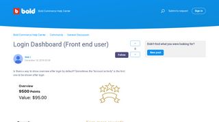 Login Dashboard (Front end user) – Bold Commerce Help Center