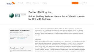 Bolder Staffing Inc. | Bullhorn