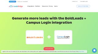 Generate more leads with the BoldLeads + Campus Login integration