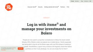Log in with itsme® and manage your investments on Bolero | itsme®
