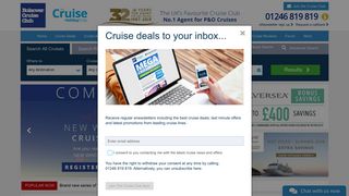 Bolsover Cruise Club: Cruise Holiday Deals & Last Minute Cruises