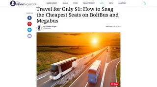 How to Get $1 Bus Tickets: Budget Travel on Megabus and BoltBus
