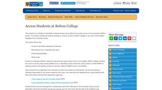 Access Students at Bolton College | University of Bolton