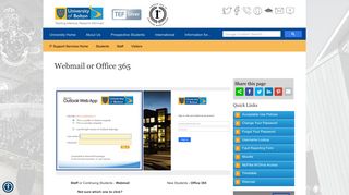 Webmail or Office 365 | University of Bolton