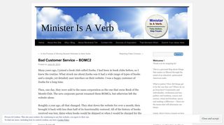 Bad Customer Service – BOMC2 | Minister Is A Verb