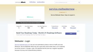 Service.meltwaternews.com website. Meltwater - Login.