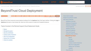 BeyondTrust Remote Support Cloud Deployment