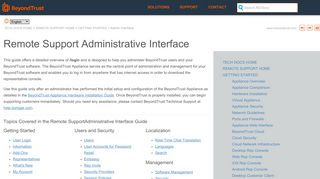 Remote Support Administrative Interface - BeyondTrust