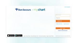 MyChart - Login Page - Bon Secours MyChart