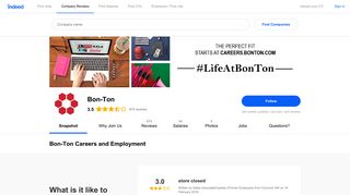 Bon-Ton Careers and Employment | Indeed.co.uk