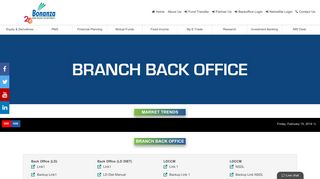 Bonanza Portfolio Ltd. Branch Back Office