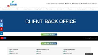 client back office - Bonanza Portfolio