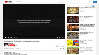 GOLD +5 AND RETRIGGER !! MEGA WIN ON BONANZA !! - YouTube