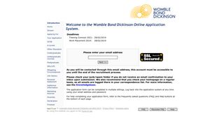 Womble Bond Dickinson Online Application Form