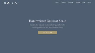 Bond | Personalized Handwritten Notes Delivered At Scale
