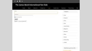 Login – The James Bond International Fan Club