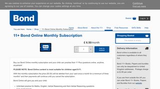 11+ Bond Online Monthly Subscription | Bond 11+