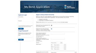 My Bond Application | Registration - Bond University