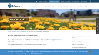 What is my Bond University email account? | Bond University