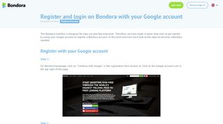 Register and login on Bondora with your Google account - Bondora Blog