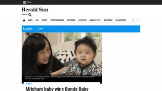 Mitcham baby wins Bonds Baby Search with hair-raising entry | Leader