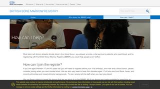 How can I help? - British Bone Marrow Registry - NHS Blood and ...