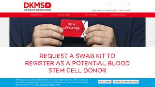 Request a swab kit to register as a potential blood stem cell donor